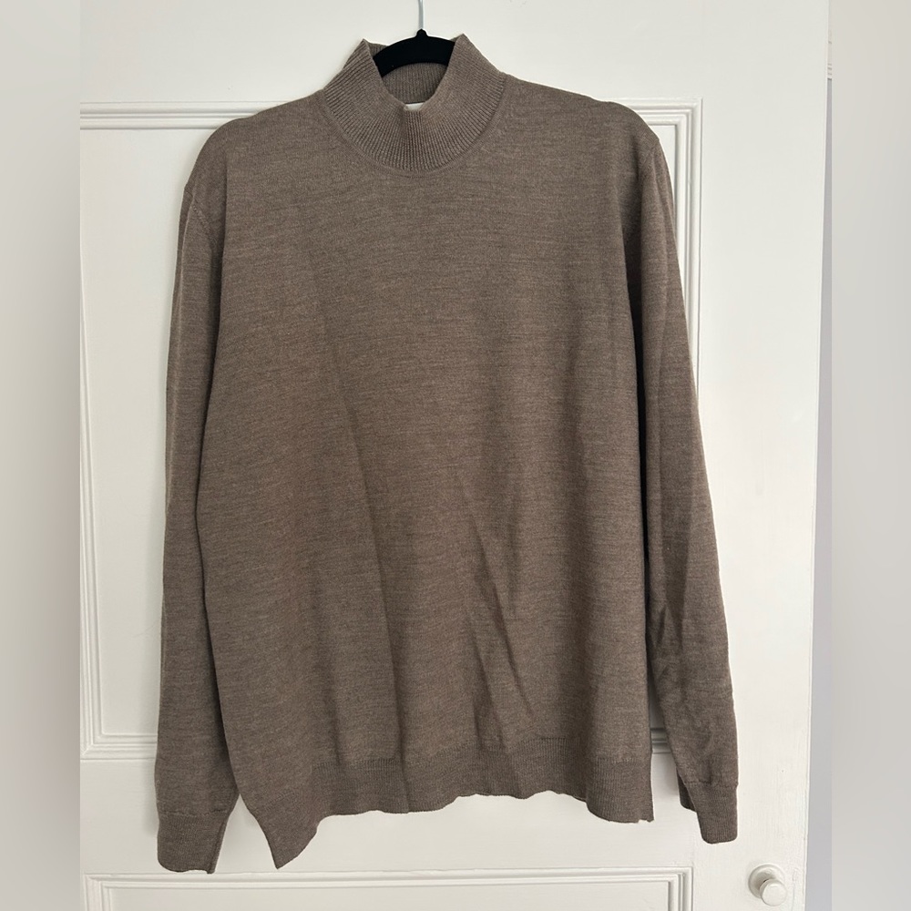 Italian Merino Wool mock-neck sweater